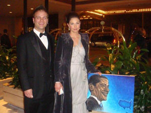 Actress Ashley Judd and the artist
